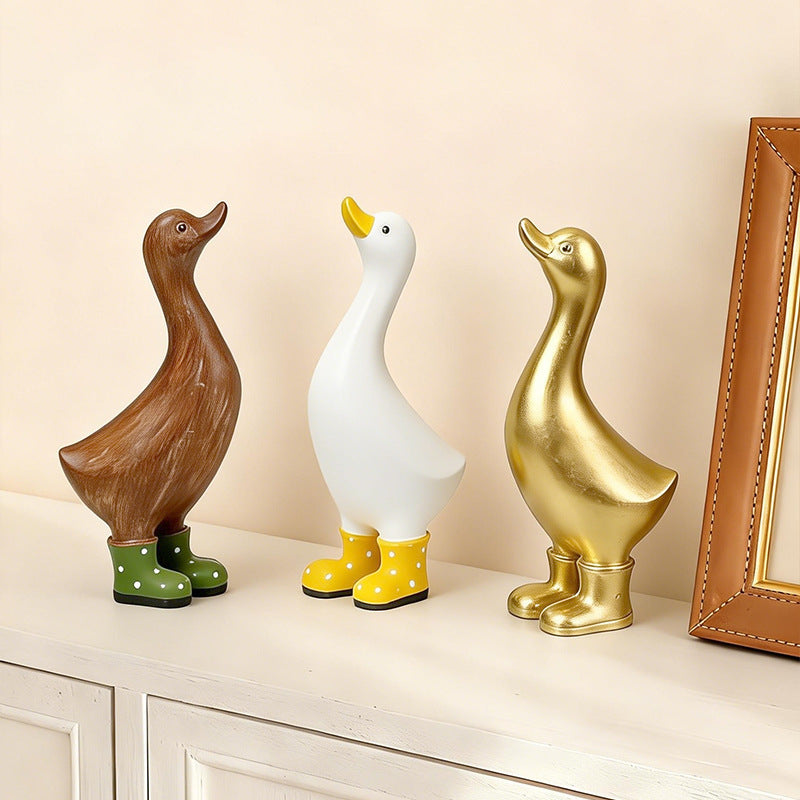 Resin Goose Figurine – Garden & Entryway Decorative Accent
