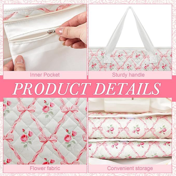 Floral Mahjong Travel Bag Set – 3-Piece Storage & Organizer Collection