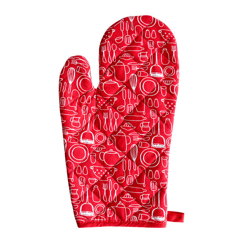 Kitchen Oven Mitt Set, Heat-Resistant Baking Gloves and Pads