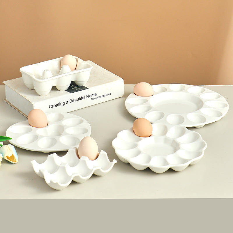 Ceramic Deviled Egg Tray – Easter Egg Display & Serving Plate