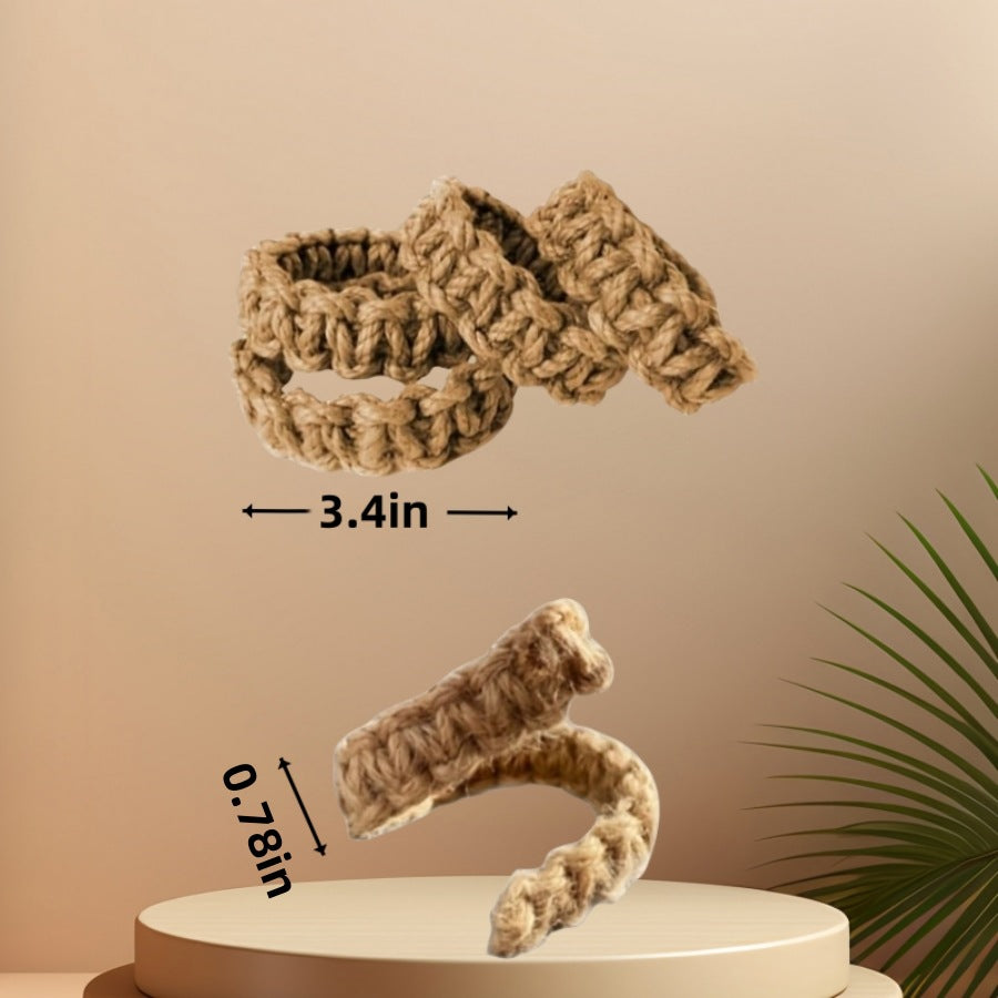 Hand‑Woven Jute Curtain Tie Back – Rustic Braided Jute Curtain Holdback for Window Decor