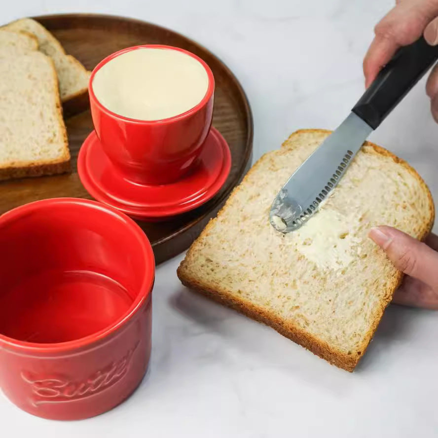 Ceramic Butter Dish with Lid – Butter & Cheese Storage Container