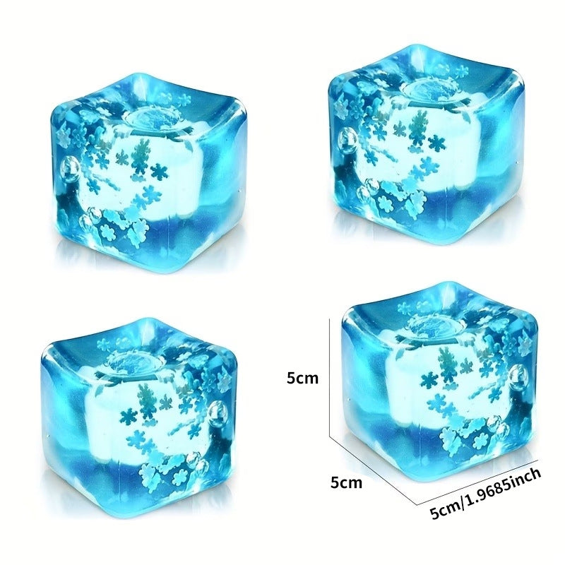 Snowflake Crystal TPR Squeeze Toy – Cute Ice Cube Stress Relief Fidget Toy