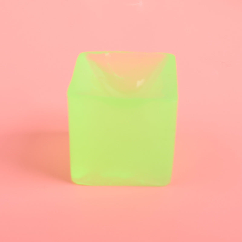 Ice Cube Squishy Toy – Transparent Color Stress Relief Fidget Cube