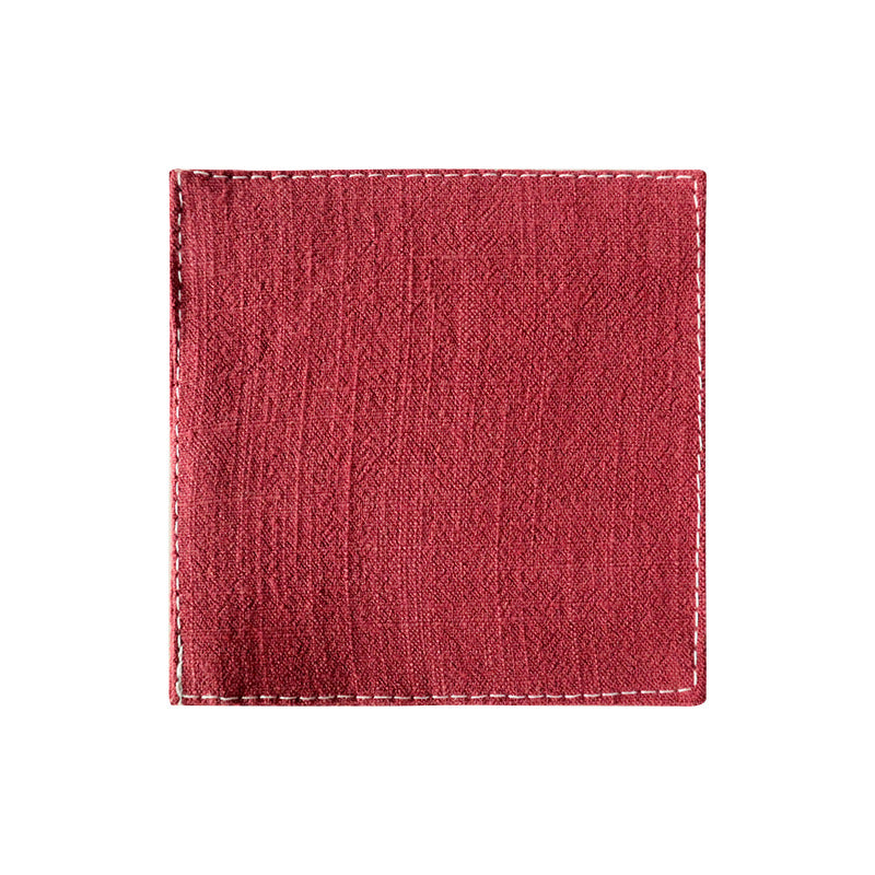 Solid Linen Coaster, Heat-Resistant Tea Cup Mat