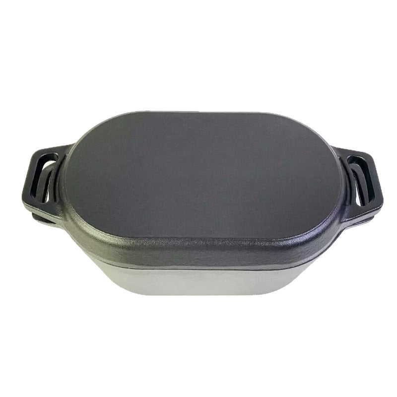 Cast Iron Bread Baker & Dutch Oven – 2-in-1 Loaf Baking Pot