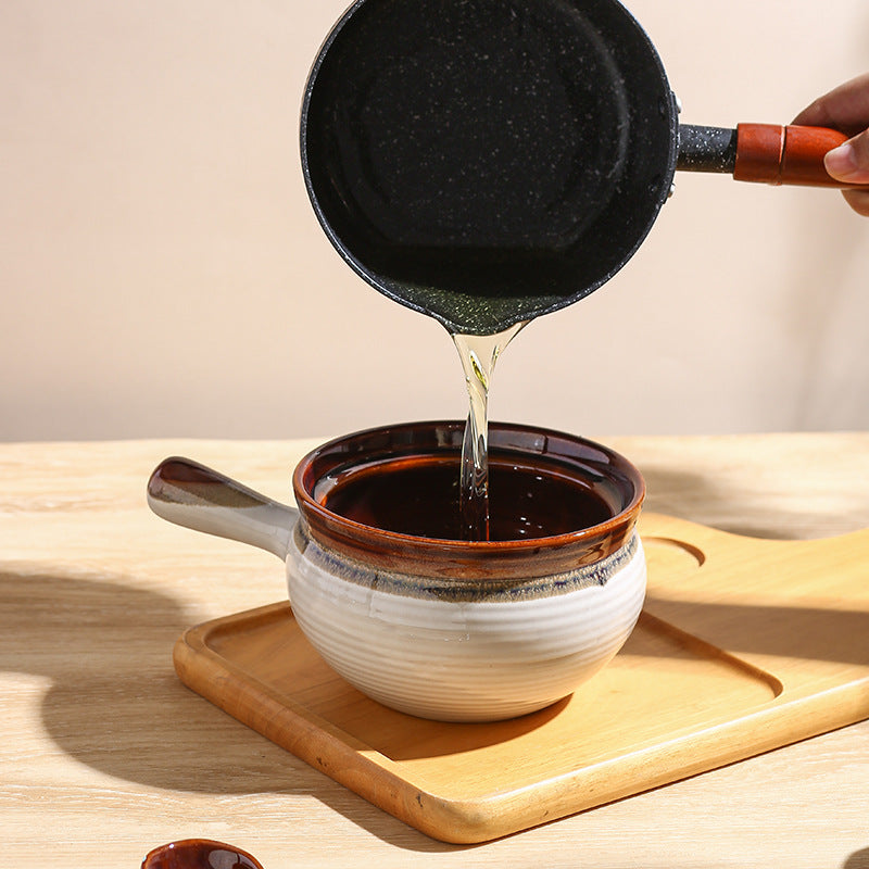Vintage Ceramic Condiment Jar with Lid – Kitchen Spice & Oil Container