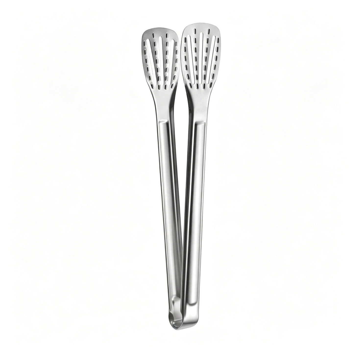 304 Stainless Steel Food Tongs – 23cm Slotted Kitchen Serving Tongs