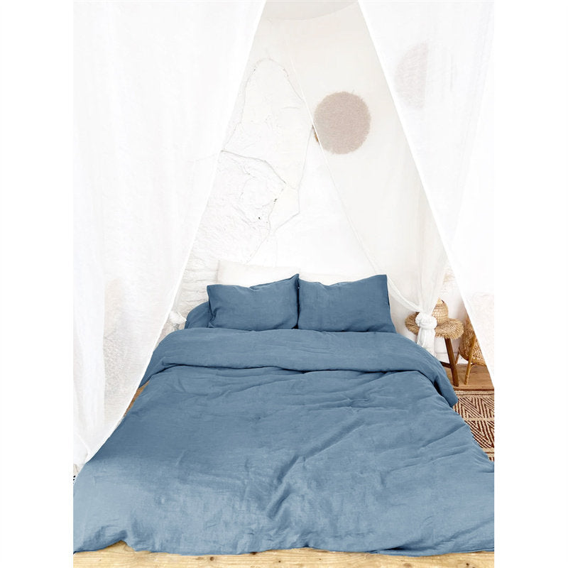 Premium Washed Linen 4-Piece Bedding Set | Amber