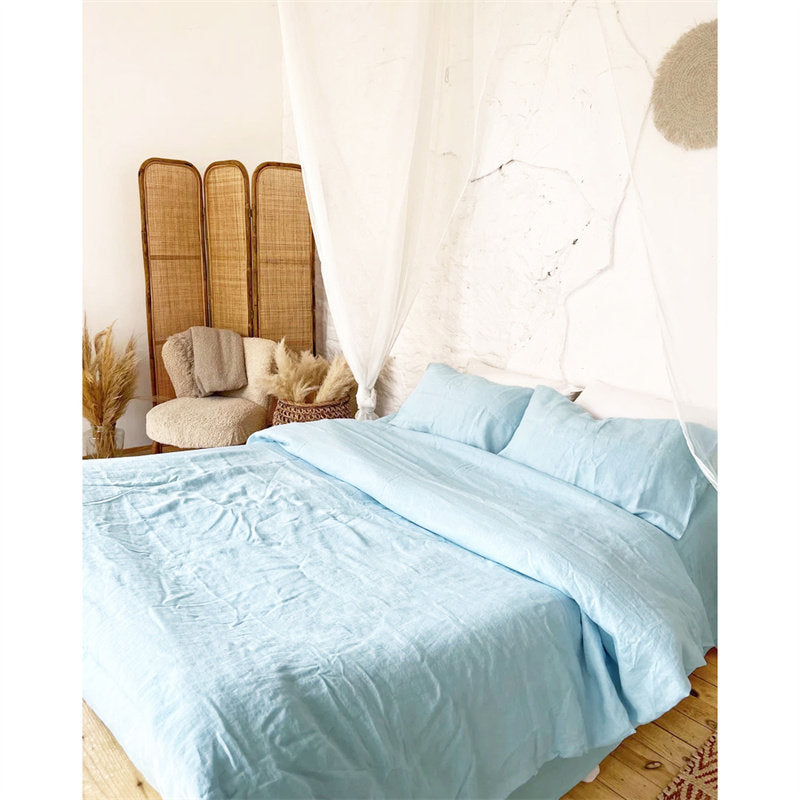 Premium Washed Linen 4-Piece Bedding Set | Amber