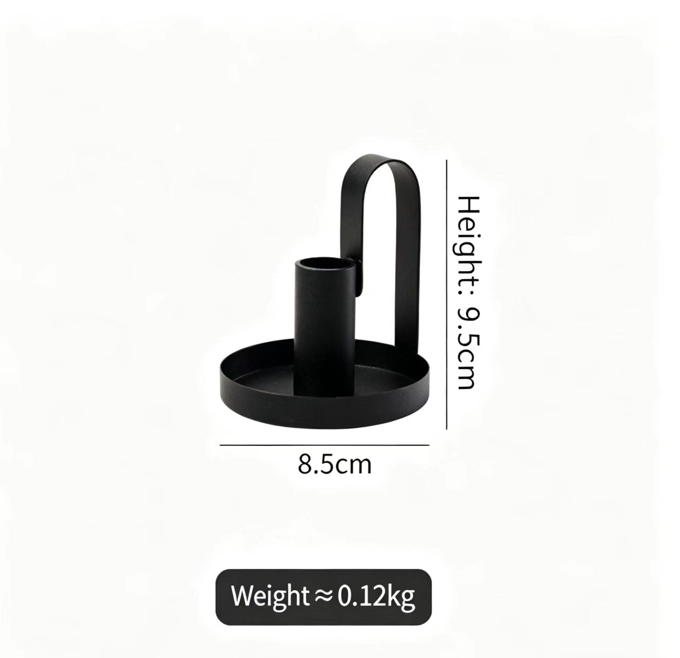 Handheld Single Head Candleholder Craft Decor, Iron Art
