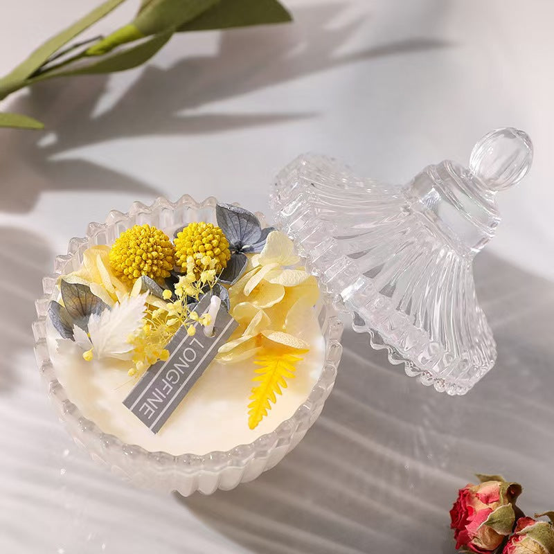 Handmade Dried Flower Candle