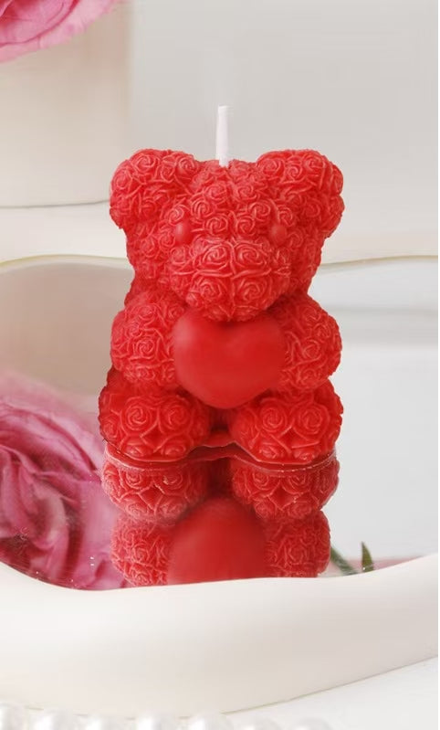 Rose Bear Scented Candle