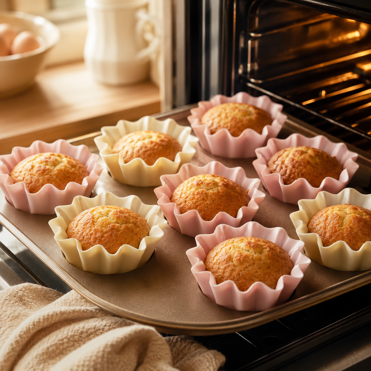 Disposable Paper Cup – Eco-Friendly Ripple Design Party & Dessert Serving Cups