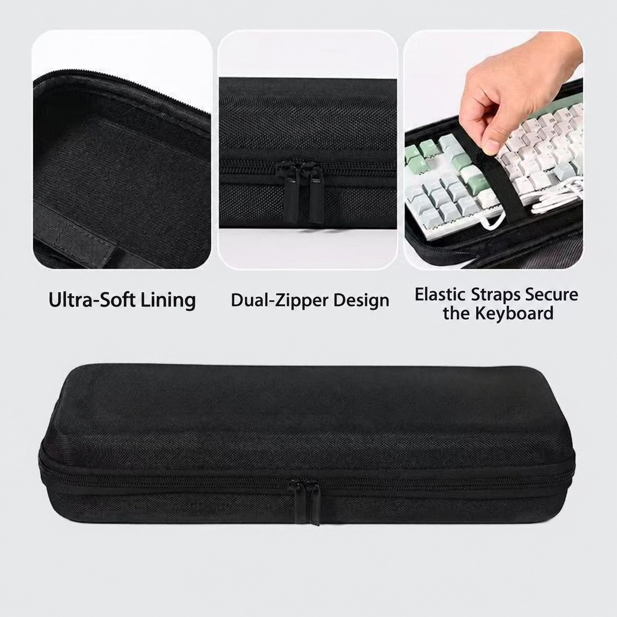 Portable Hard Shell Keyboard Carrying Case – 68/87-Key Mechanical Keyboard Storage Bag