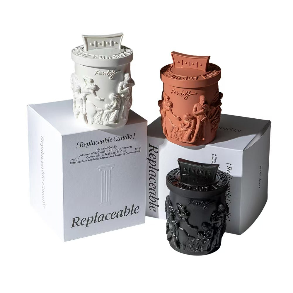 Embossed Resin Cup Scented Candle