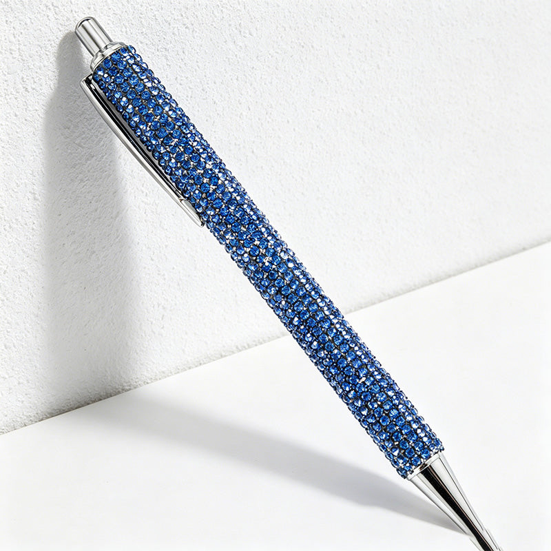 Bling Bling Rhinestone Retractable Ballpoint Pen – Luxury Metal Gift Pen for Office, School & Wedding