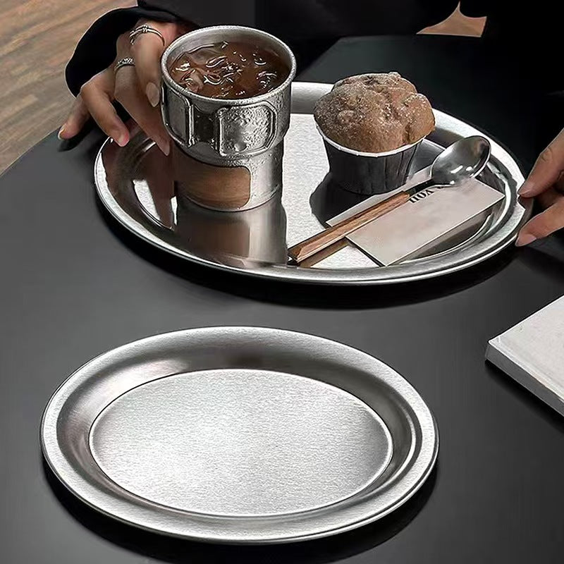 Stainless Steel Oval Serving Tray