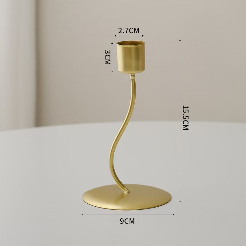 Luxe Iron Candleholder Set for Dining Table Decoration