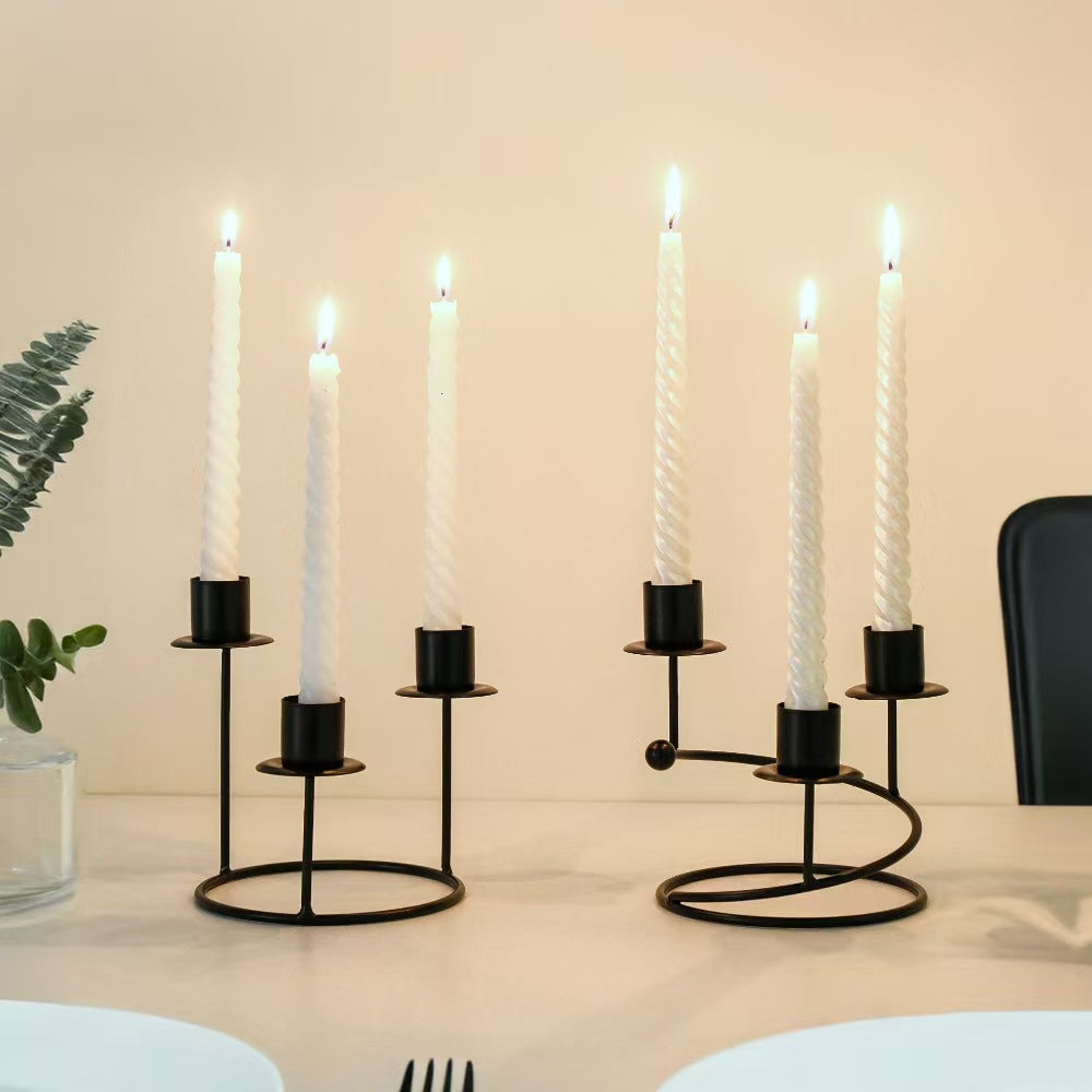 Candle Decor, Three-Headed Candleholder for Ambient Lighting
