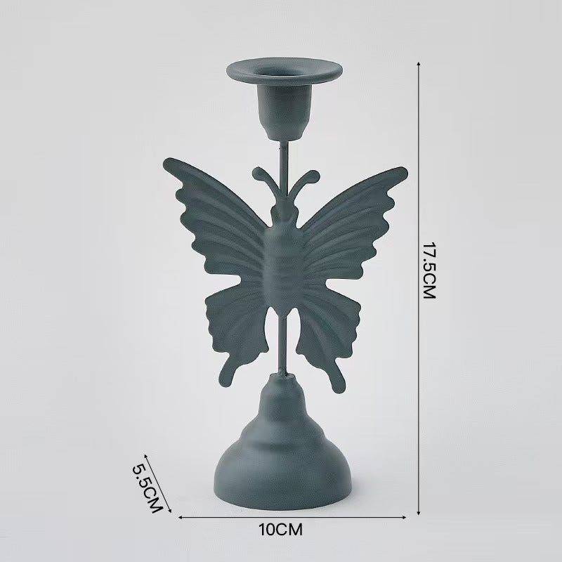 Romantic Butterfly Candleholder Decor, Iron Craft Home Accent