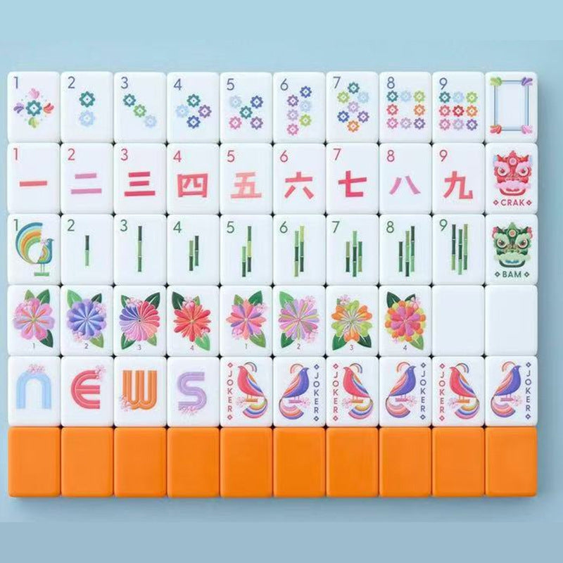 Premium Acrylic Mahjong Tiles – Colorful Design Smooth Surface Game Set for Family Entertainment