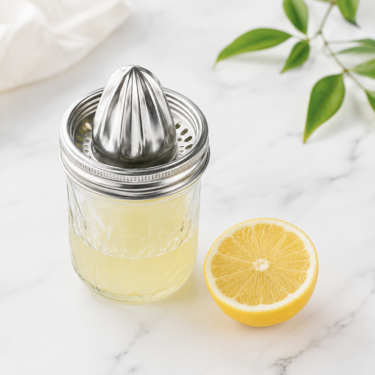 Manual Citrus Juicer – 304 Stainless Steel Lemon & Orange Press, Handheld Squeezer for Fresh Juice