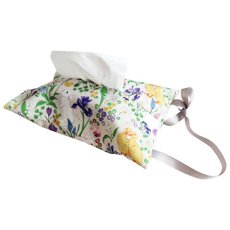 Fabric Tissue Box Cover, INS Style Tabletop Tissue Holder