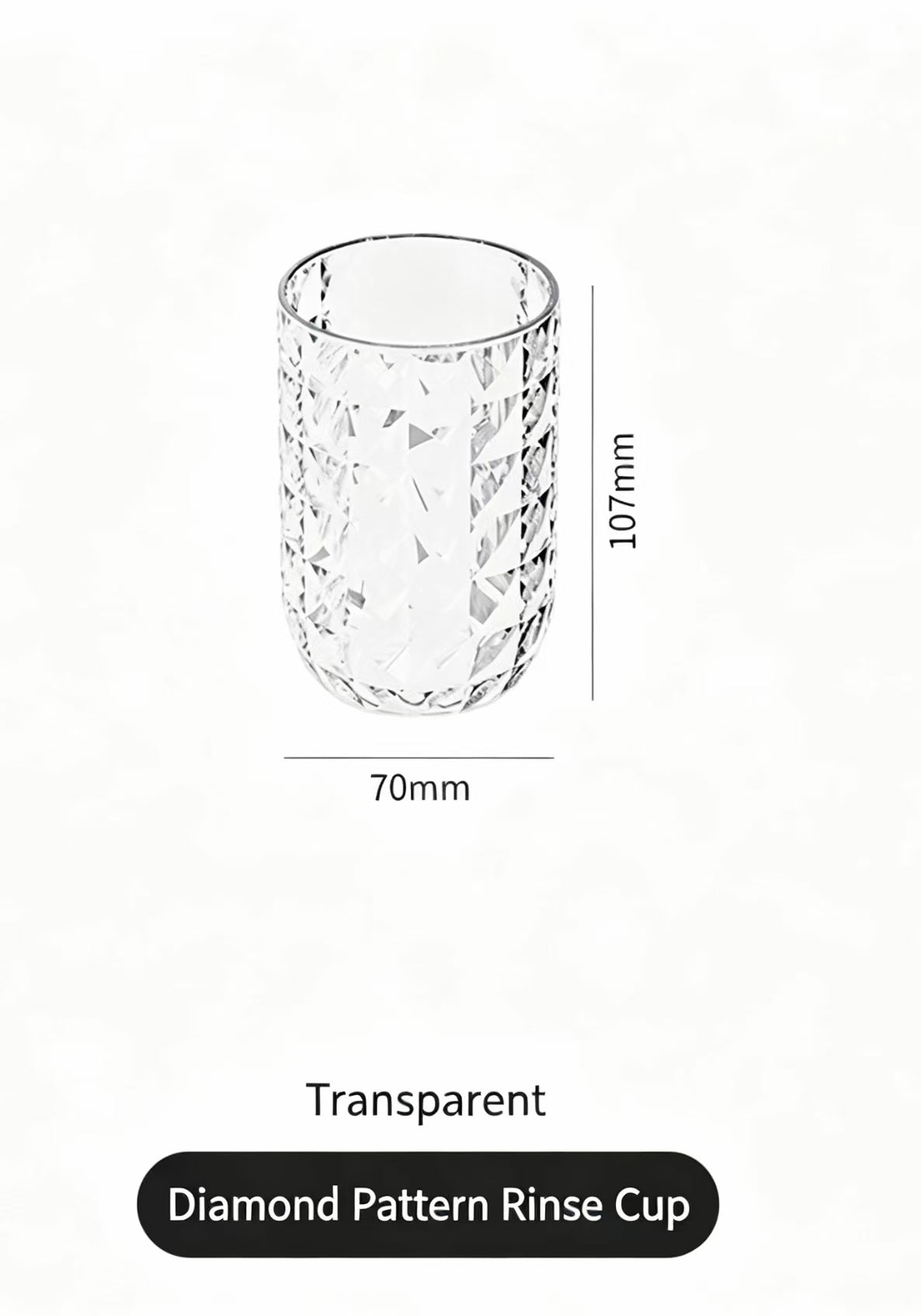 Portable Household Travel Wash Cup, Lightweight PET Bathroom Rinse Cup, Minimalist Toothbrush Holder Cup