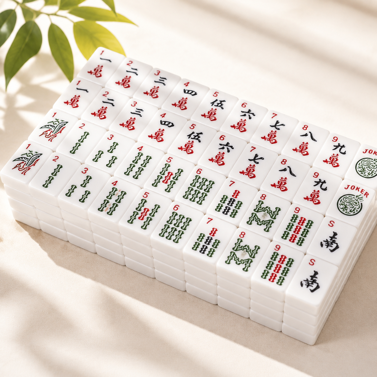 Melamine American Mahjong Set – 166PCS Travel Portable Mahjong Tiles for US Mahjong Game