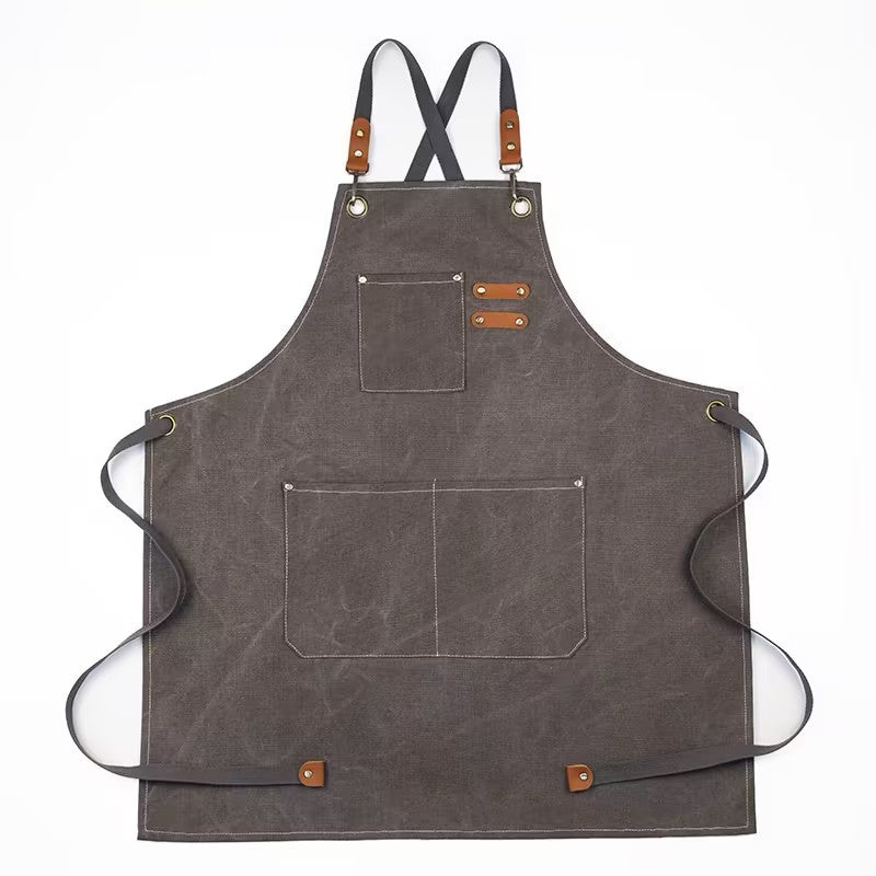Thick Canvas Waterproof Oil-Resistant Work Denim Apron