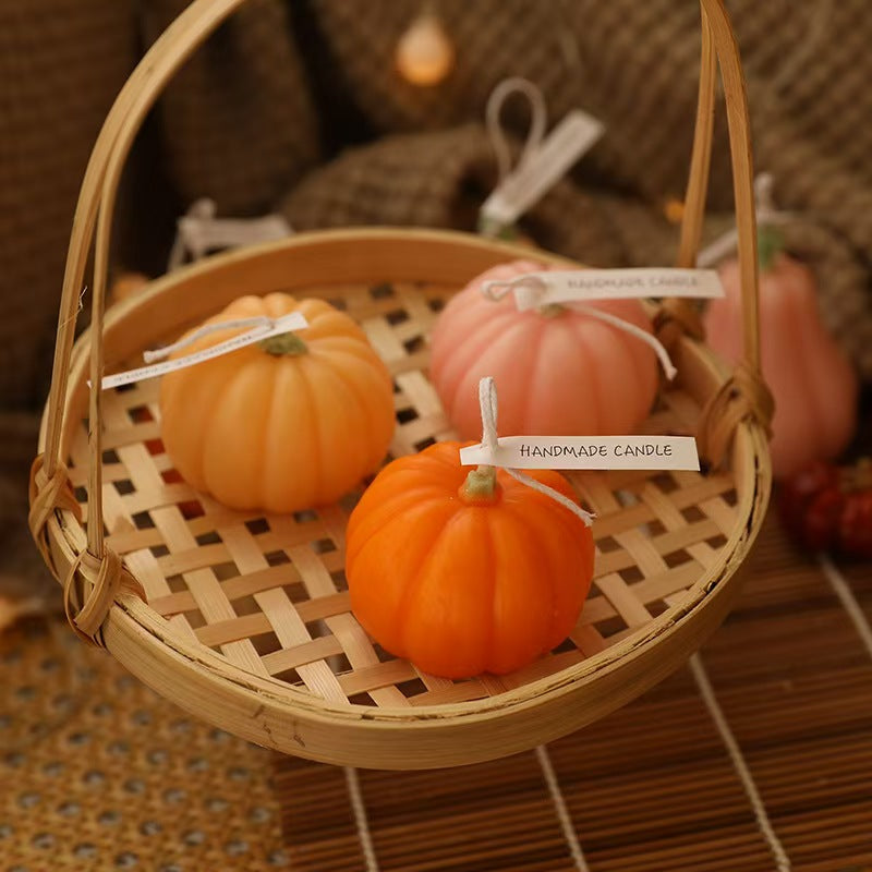 Handmade Halloween Pumpkin Candle