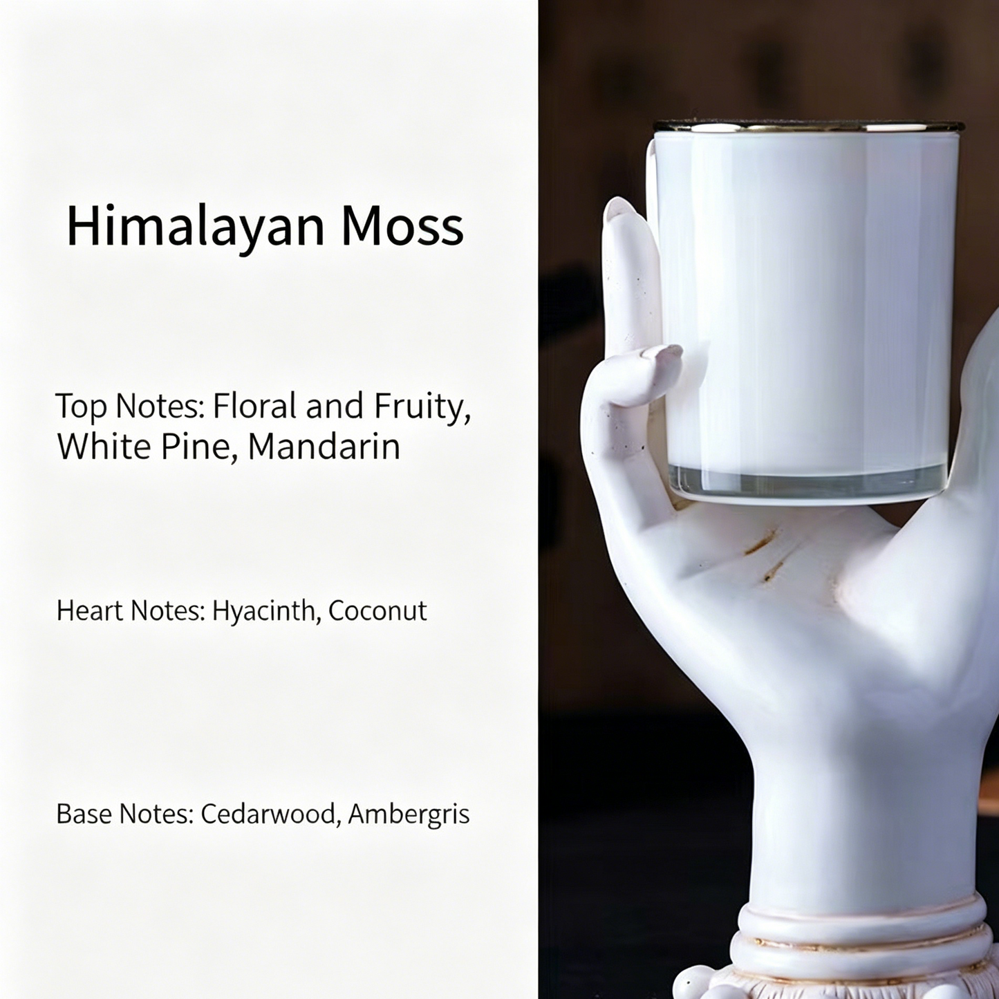 Vintage Hand Sculpture Soy Candle