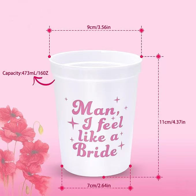 Bachelorette Party Bride Cup Plastic Reusable Party Tumbler