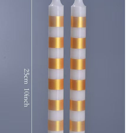 25cm Multicolor Taper Candles – Set of 2