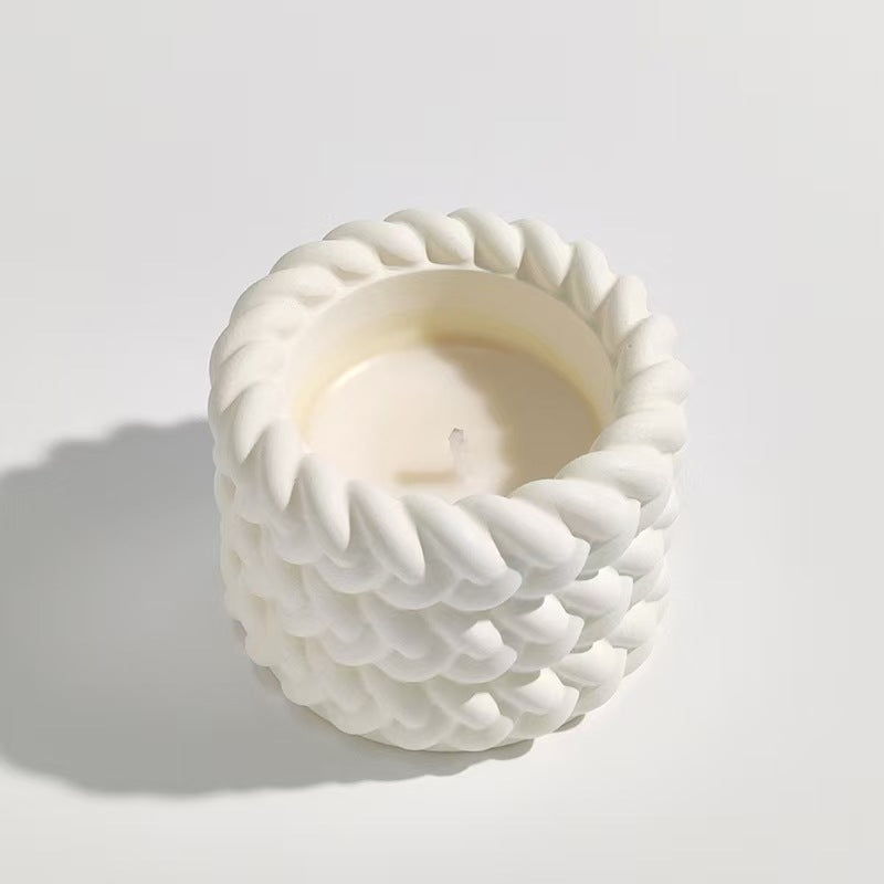 Handcrafted Jute Geometric Scented Candle