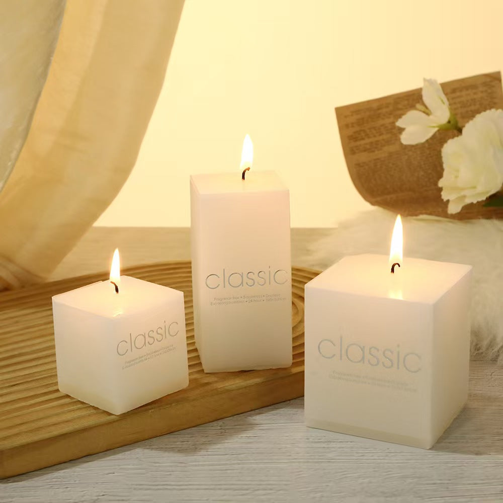Ivory Square Smokeless Scented Candle