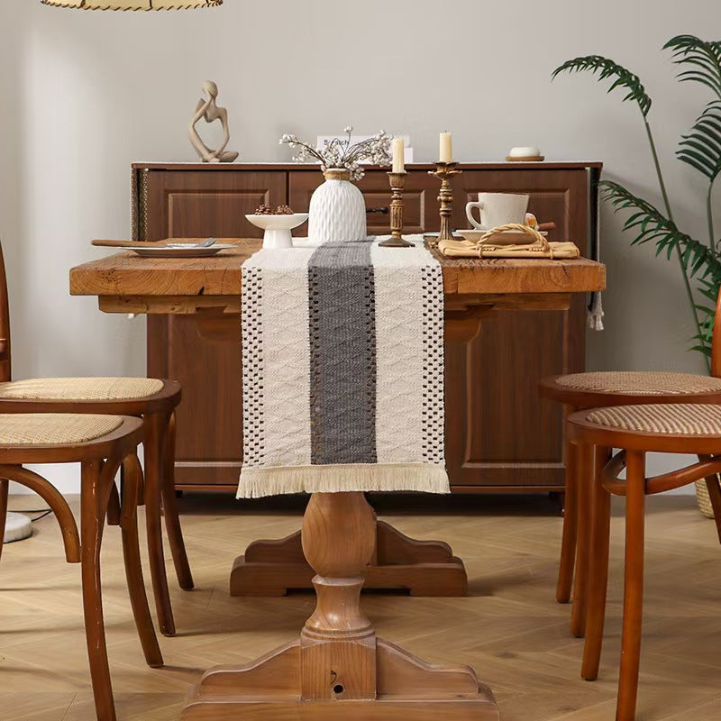 Striped Placemat with Jute Trim Decorative Table Mat