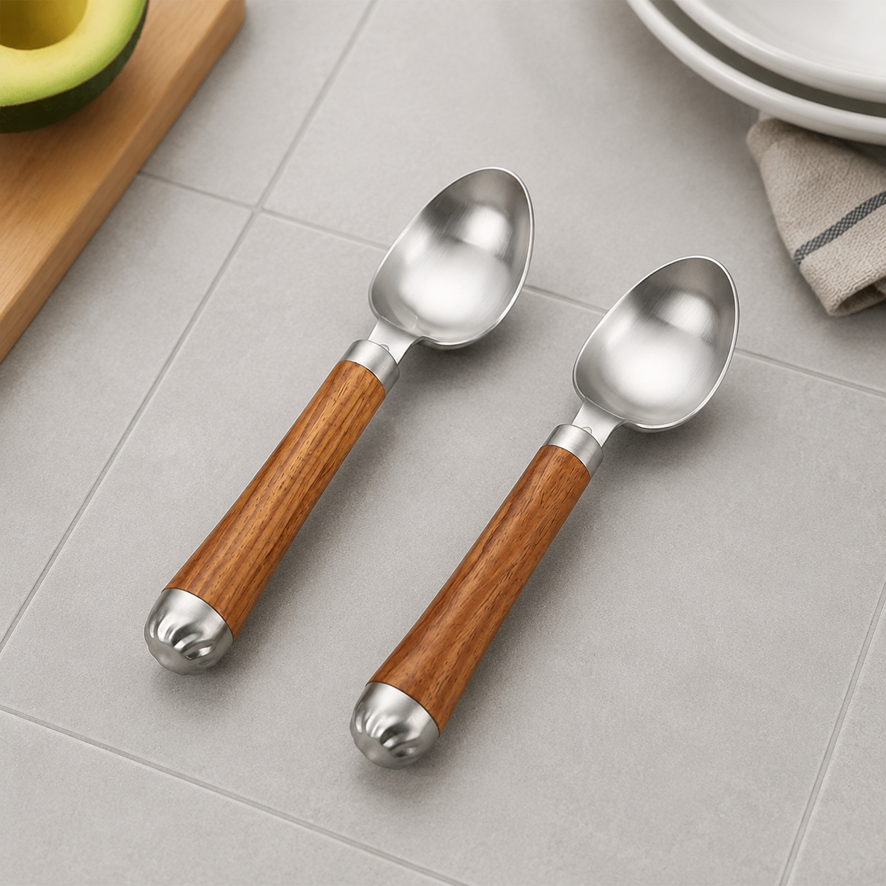 304 Stainless Steel Ice Cream Scoop with Trigger, Professional Frozen Dessert Scooper for Gelato, Sorbet, Cookie Dough, and Fruit Balls – Dishwasher Safe