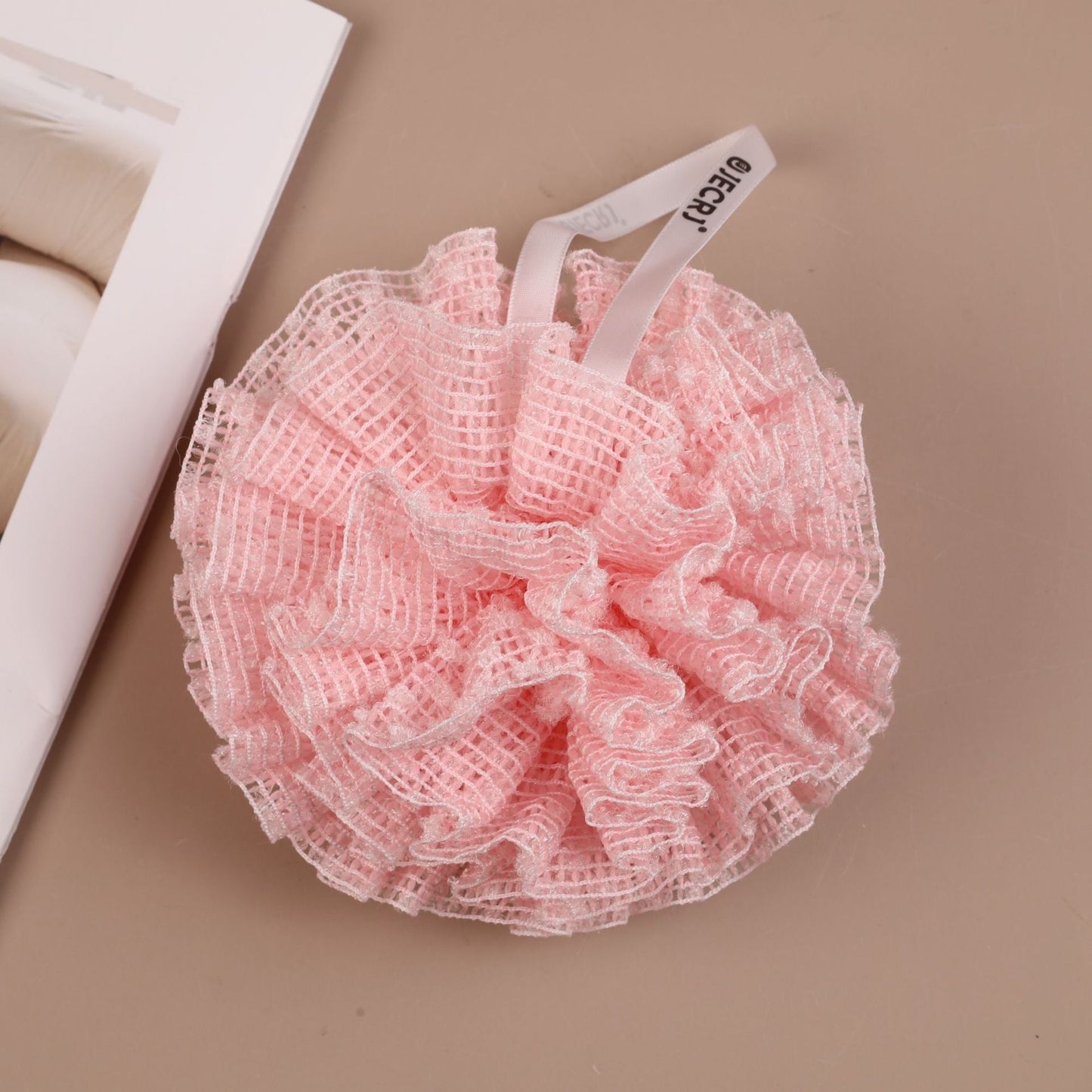 Large Mesh Bath Loofah – Soft Exfoliating Nylon Shower Sponge with Hanging Loop