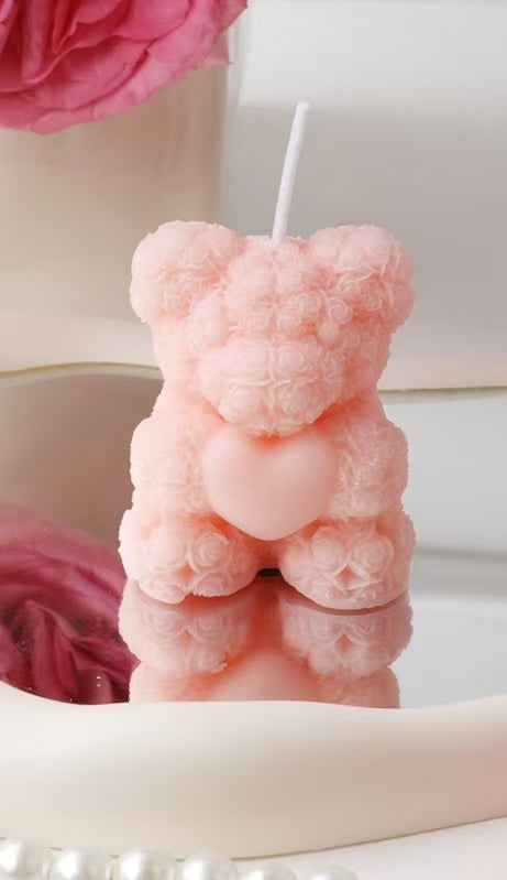 Rose Bear Scented Candle