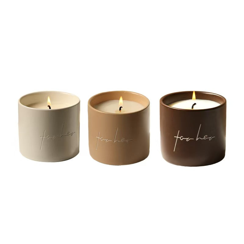 Ceramic Cup Soy Wax Scented Candle