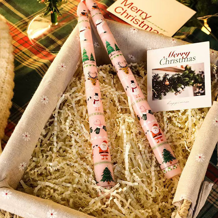 25cm Christmas Taper Candles – Set of 2