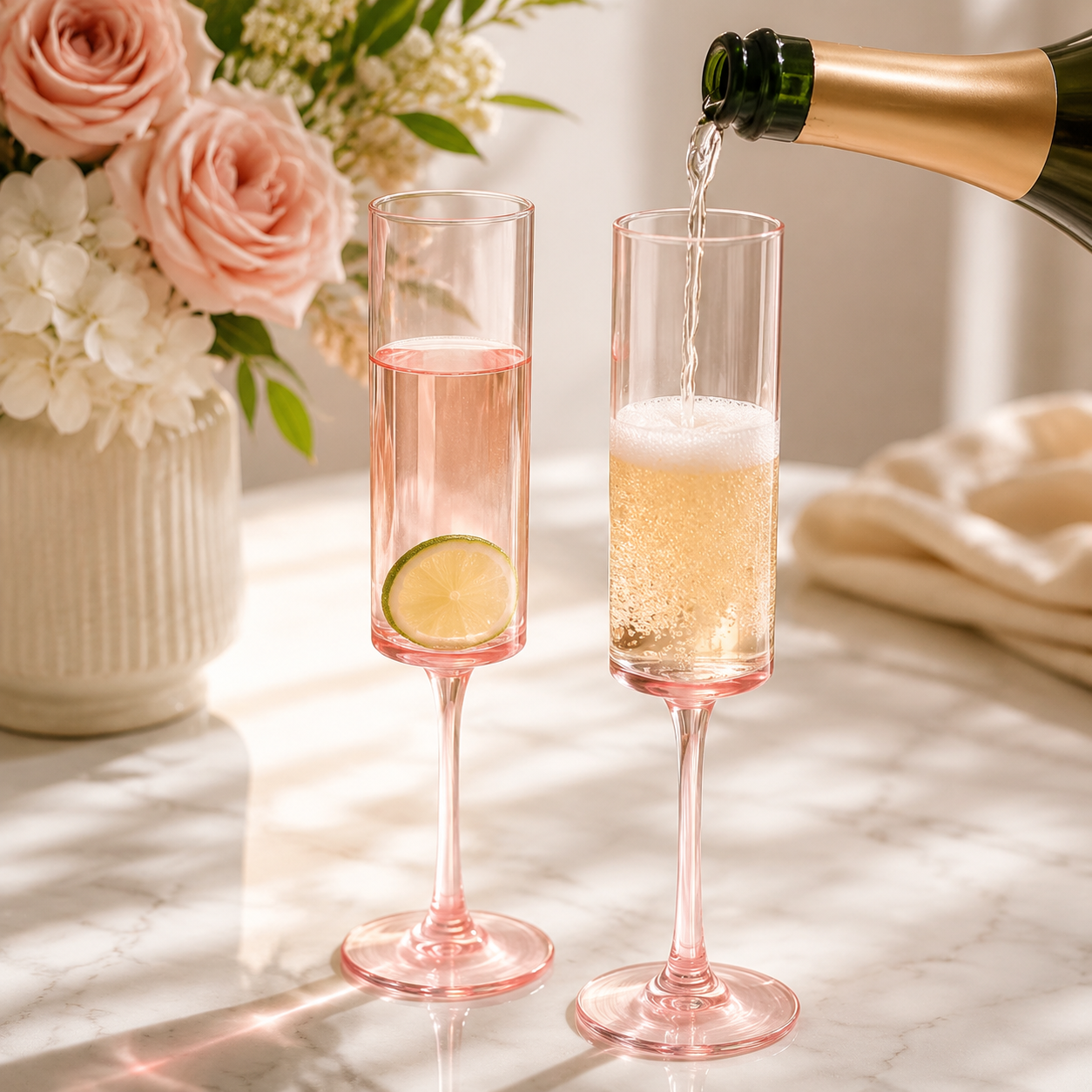 Plastic Champagne Flute Set – Durable Stemmed Party Glasses