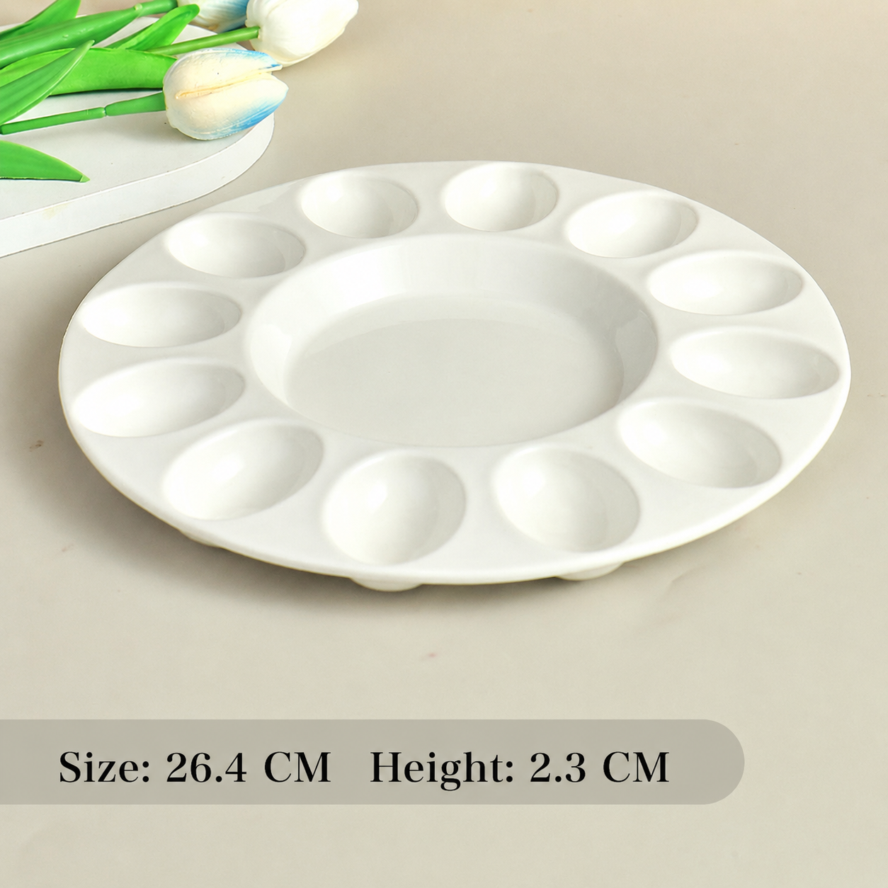Ceramic Deviled Egg Tray – Easter Egg Display & Serving Plate