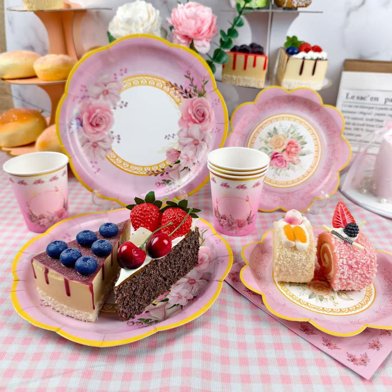 Spring Tea Party Disposable Tableware Set