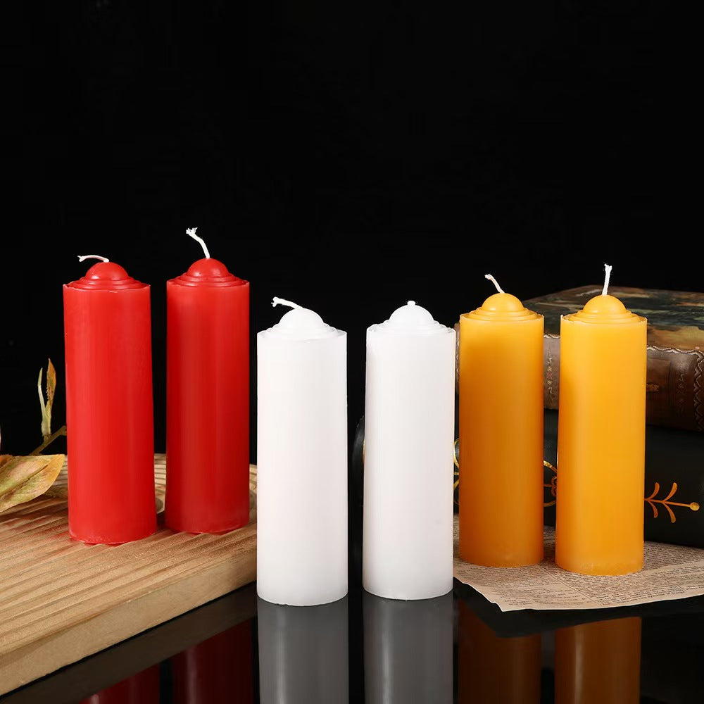 Thick Pillar Smokeless Candle Set