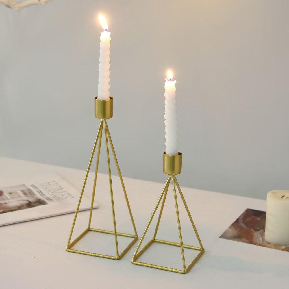 Christmas Pyramid Candleholder, Iron Living Room Decor