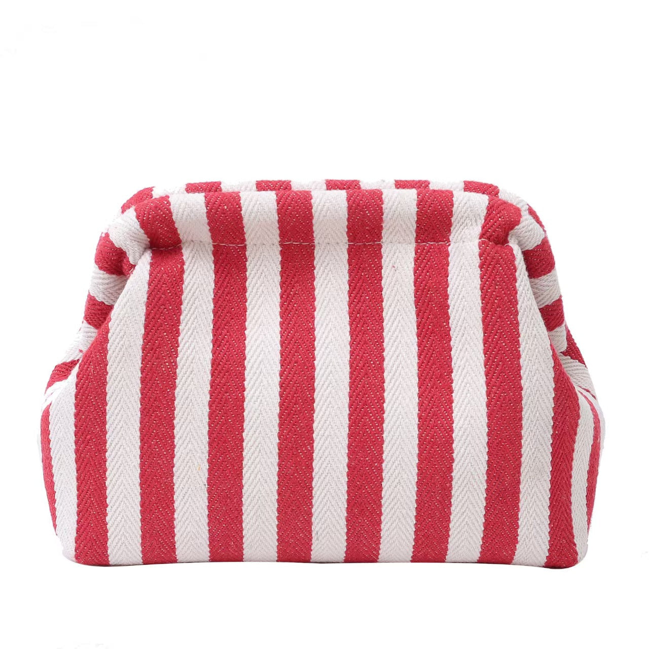 Color Block Striped Canvas Storage Bag