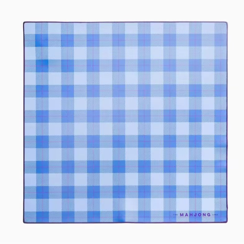 Plaid Mahjong Table Mat – Soft Square Game Mat for Mahjong Table Setup, Home Entertainment & Family Gatherings